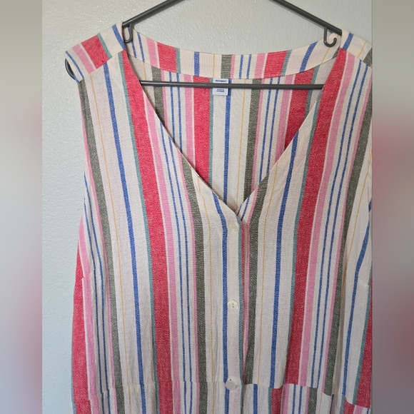 Old Navy Linen Striped Sleeveless Dress Size XL - Picture 4 of 6